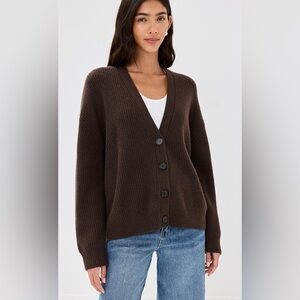 Jenni Kayne Cropped Cashmere Cocoon Cardigan, size XXS.  Brown.